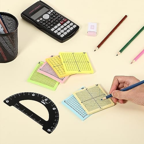 Mr. Pen- Graph Paper Sticky Notes, 6 Pads, 3x3 Inch, Bright Colors, Graph Sticky Notes, Stocky Notes for Bible Journaling