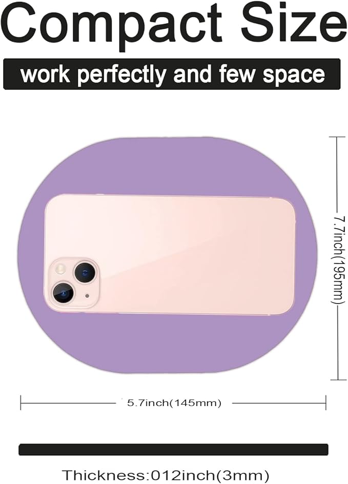 Small Mouse pad, Portable, Waterproof Non-Slip Rubber Bottom, Suitable for Wireless Mouse, Laptop Keyboard Tray for Both Men and Women, Office Travel Purple 5.5x7.5in