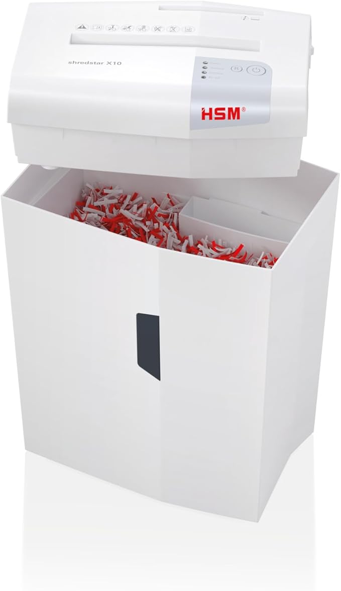 HSM of America Shredstar X10 Cross-Cut Shredder, 10 Manual Sheet Capacity