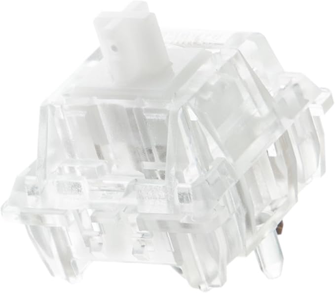 EPOMAKER Silent Mechanical Keyboard Switches Set - 35 Pieces Factory Pre-Lubed, 5-Pin Linear/Tactile Switches for Custom Mechanical Keyboards (Crystal(Tactile Silent))