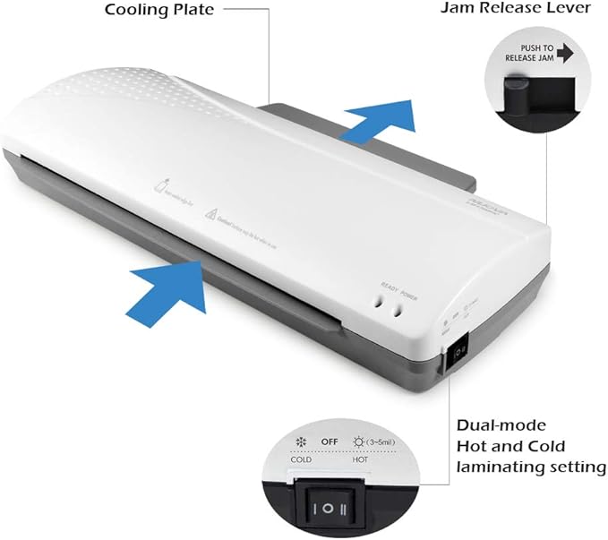 Nuova LM1380HC Dual Mode Thermal & Cold Laminator, 13" Max Width, Quick Warm-Up, White