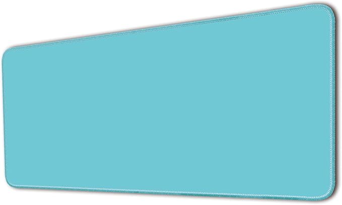 Large Mouse Pad, Non-Slip Desk Blotter, Office Desk Mat, Desk Pad Protector, Laptop Desk Pad, Desk Writing Pad for Office and Home, Cyan, 24x12 inch
