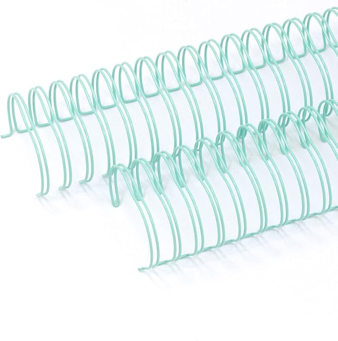 Craftelier - Set of 2 Double Ring Spiral Binders for Albums, Notebooks, Diaries or Calendars | Ideal for Scrapbooking and Other Crafting Projects | Ø 3.17 cm (1.25") - Turquoise Colour
