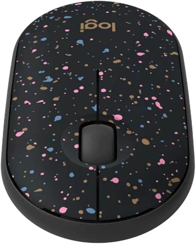 Logitech M340 Wireless Mouse with Limited Edition Prints, USB Receiver and Silent Clicks, Portable Wireless Mouse for Laptop, PC, Windows, Chrome, Surface – Speckles