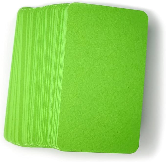 PPAPPAPPIYO 3.5x2 Blank Yellow Green index cards Business Cards (100) Paper - Blank (yellow green)