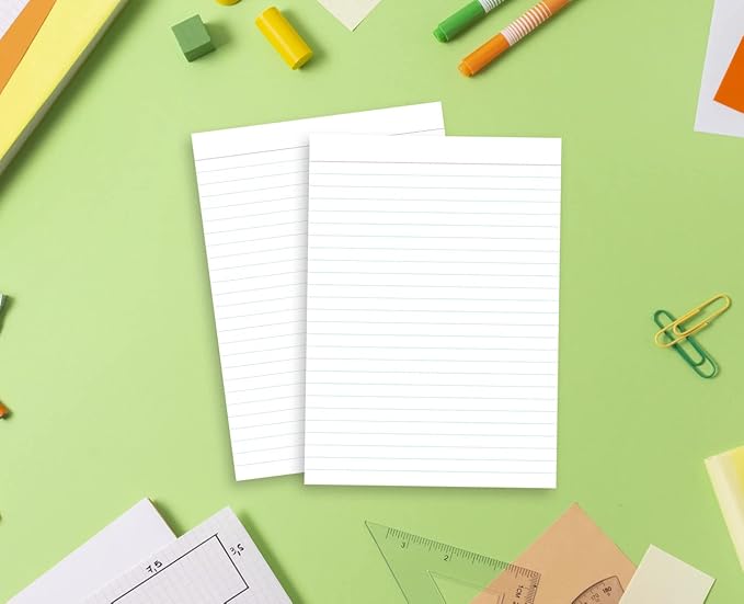 Home Advantage Vertically Ruled White Index Cards, Note Cards