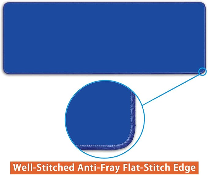 Large Mouse Pad, Non-Slip Desk Blotter, Office Desk Mat, Desk Pad Protector, Laptop Desk Pad, Desk Writing Pad for Office and Home, Blue, 31x12 inch