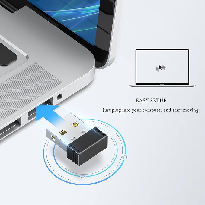 2 Pcs, Mouse Jiggler Undetectable Mover,USB Port for Computer Laptop,Keeps PC Awake,Simulate Mouse Movement to Prevent Computer Laptop Entering Sleep