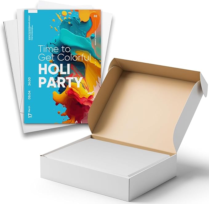Hamilco White Cardstock Thick Paper - Blank Index Flash Note & Post Cards - Greeting Invitations Stationary - Flat 5 X 7" Heavy Weight 100 lb Card Stock for Printer – 100 Pack (Bright)