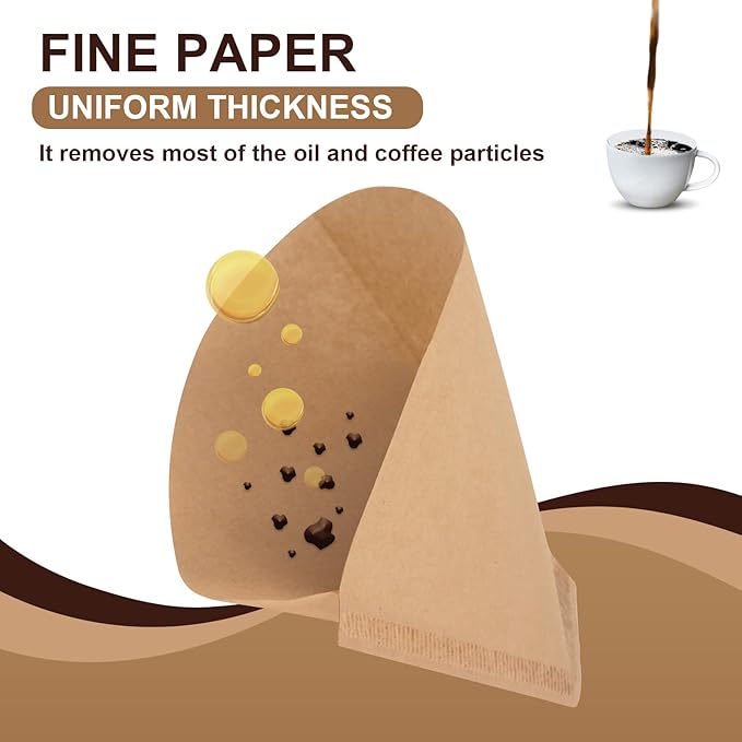 100pcs Disposable Coffee Paper Filters Compatible with Cuisinart Coffee Maker