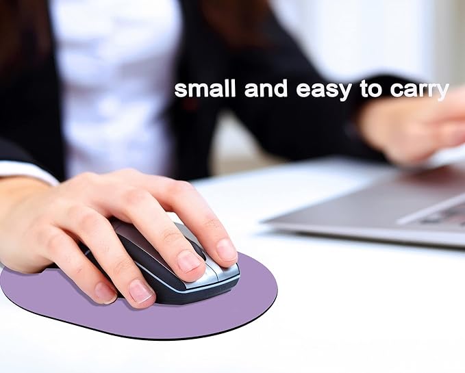 Small Mouse pad, Portable, Waterproof Non-Slip Rubber Bottom, Suitable for Wireless Mouse, Laptop Keyboard Tray for Both Men and Women, Office Travel Purple 5.5x7.5in