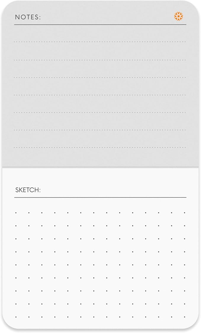 Notsu To Do List Grid Index Cards 3x5 | 50 Task Planner Foldable Vertical Notecards with Rounded Corners