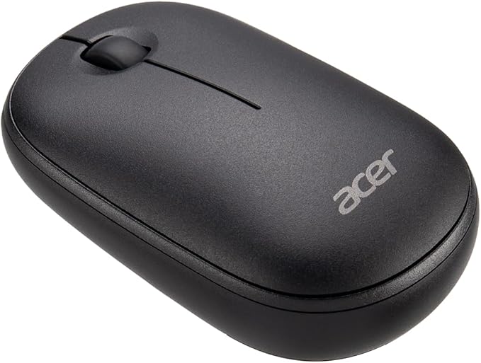 acer Computer Mouse Wireless, 2.4G Slim USB Wireless Mice with USB-A Receiver, 1600 DPI Optical, Laptop Mouse with Plug and Play for Right/Left Handed Users (for Chromebooks, Windows PC & Mac) Black
