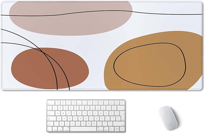 SSIOIU Boho Pastel Painting Cute XXL Waterproof Mousepad - Extended, Extra Large Size 35.5x15.7 in - For Work, Game, Office, Home