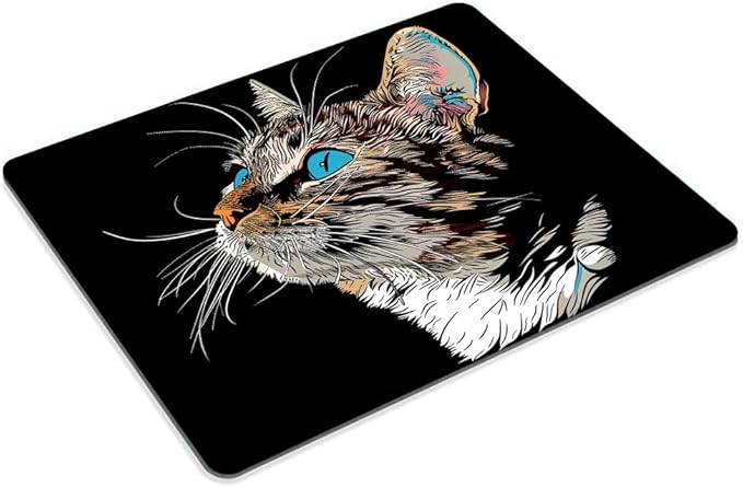 Square Mouse Pad Colorful Cat-1,Gaming Mouse Pads for Desk,Soft Computer Waterproof Non-Slip Mouse Mat