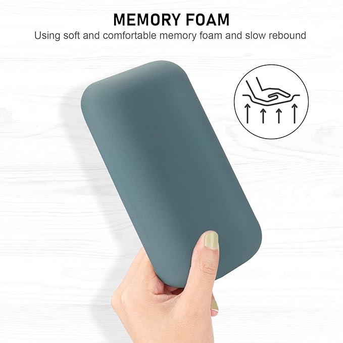 Leolee Elbow Rest Pads for Desk, Upgraded Gel Memory Foam Ergonomic Wrist Rest Pad Arm Rest Pads with Non-Slip Base, Cushion Support Relieve Elbow and Wrist Pain for Computer, Office, 2 Packs, Green