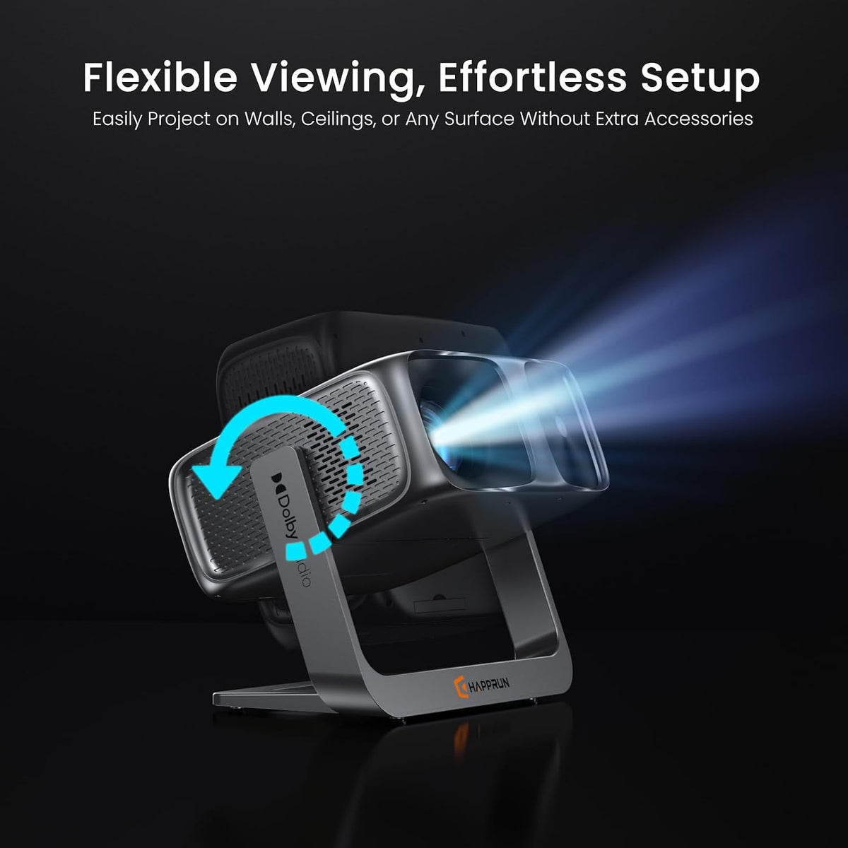2500 ANSI Google TV Built-in Smart Movie Projector for Home Theater 4K Decoding, WiFi 6 and Bluetooth 5.2, Dolby Sound, Built-in Speakers, Outdoor Projector with Apps for Camping, Gaming