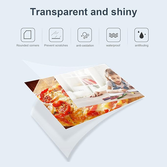 Laminator Machine for A3/A4/A6 - Bundle 300 Pack 3 Mil Thermal Laminating Pouches