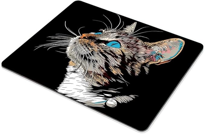 Square Mouse Pad Colorful Cat-1,Gaming Mouse Pads for Desk,Soft Computer Waterproof Non-Slip Mouse Mat
