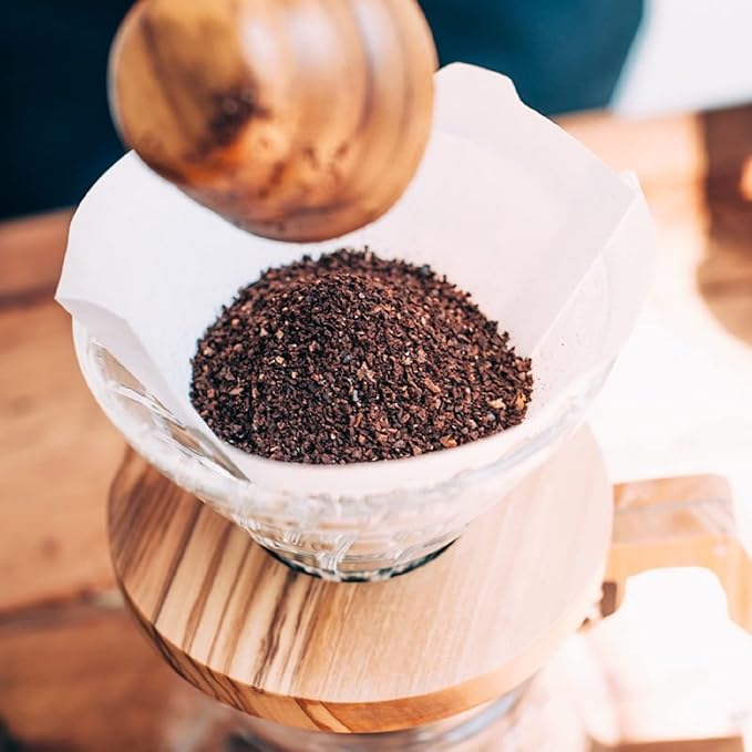 HARIO VDGR-01-OV V60 Heat Resistant Glass Transparent Coffee Dripper Olive Wood 01 Coffee Drip for 1-2 Cups