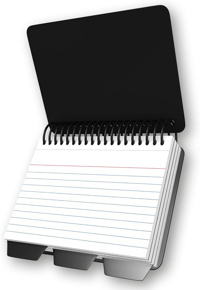 iScholar Index Card Book, Poly Wire, 3 Tabs, Color Will Vary (03512), 3x5 inches