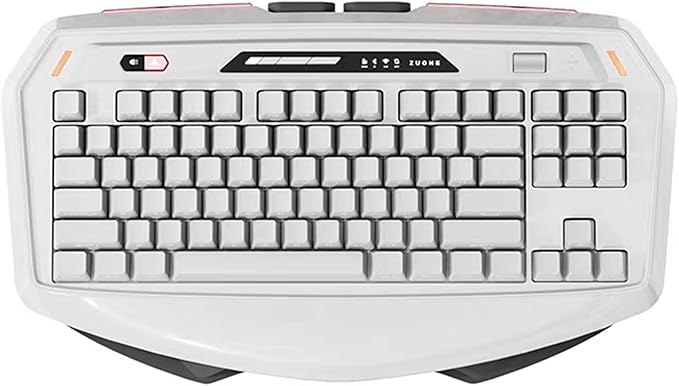 ZORNHER MAX870 Wireless Mechanical Gaming Keyboard,80% White Custom Creamy Sound Keyboard with Shine Through PBT Keycaps,Pre-lubed Linear Switches,Hot-Swappable,RGB Backlit,2.4GHz/USB-C/BT5.0