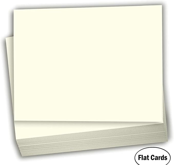 Hamilco Cream White Cardstock Paper 6x9 Blank Index Cards Card Stock 80lb Cover 100 Pack