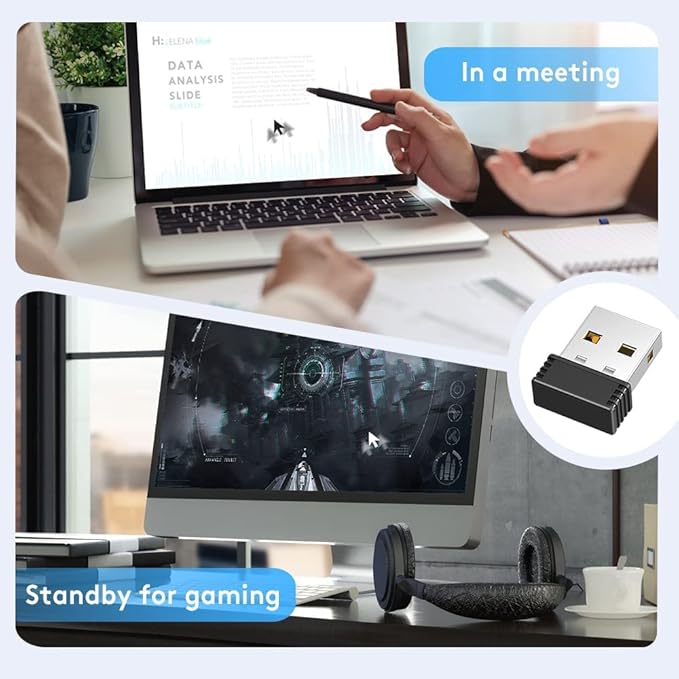 2 Pcs, Mouse Jiggler Undetectable Mover,USB Port for Computer Laptop,Keeps PC Awake,Simulate Mouse Movement to Prevent Computer Laptop Entering Sleep