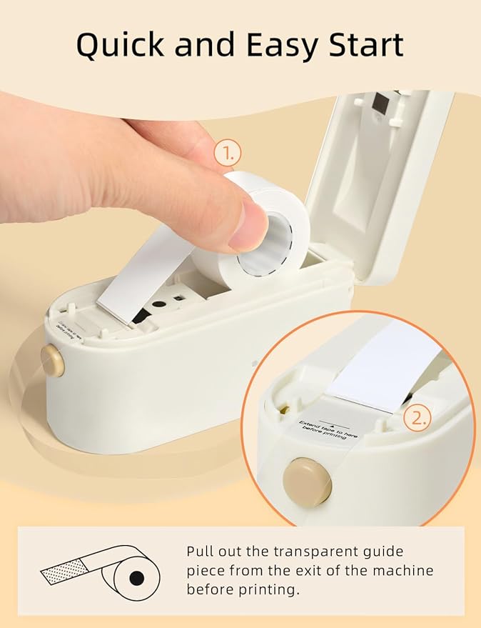 Makeid L1 HD Label Maker Machine with Tape - Portable & Rechargeable Label Makers Compatible with 9 12 16mm Waterproof Tape - Mini Bluetooth Labeler for Organizing Office Home School - 300DPI