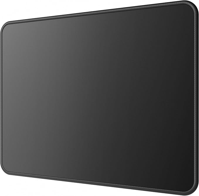 MROCO Large Gaming Mouse Pad [50% Larger] with Non-Slip Rubber Base, Premium-Textured Waterproof Surface, Stitched Edges, Computer & Gaming Mouse Mat for Laptop, Office & Home, 14 x 11 in, Black