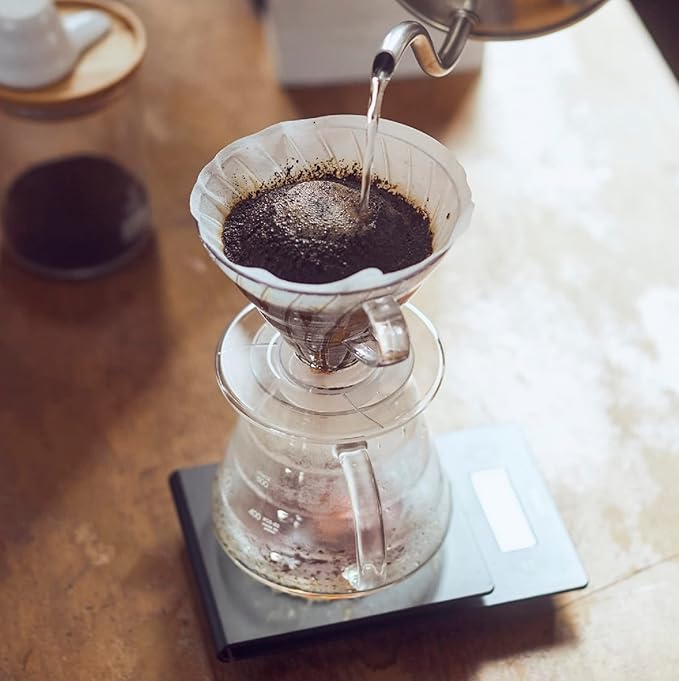 Hario V60 Plastic Coffee Dripper, 02, Clear (Pack of 2)