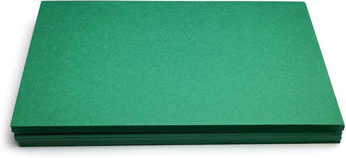 PPAPPAPPIYO Set of 50 3x5 Color Blank index cards 180gsm (green)