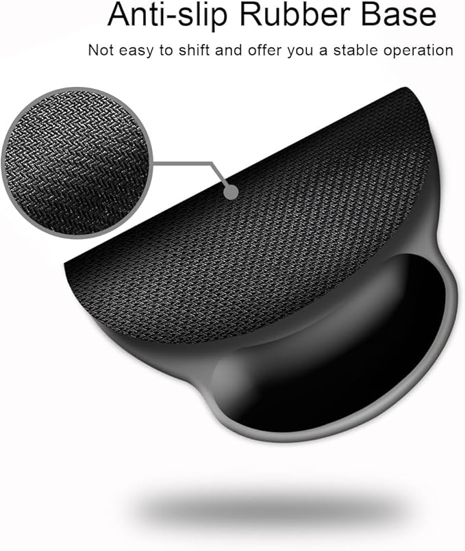 DOOKE ErgoComfort Wrist Rest Mouse Pad-Ergonomic Office Mousepad with Wrist Support-Non-Slip, Design Desk Accessories Mat for Home&Game Decor Slate Gray