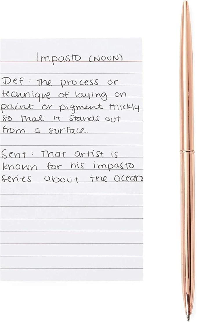 Okuna Outpost 300 Pack Vertically Ruled Index Cards - Lined Paper Vertical NoteCards - Portrait Style (3 x 5 In)