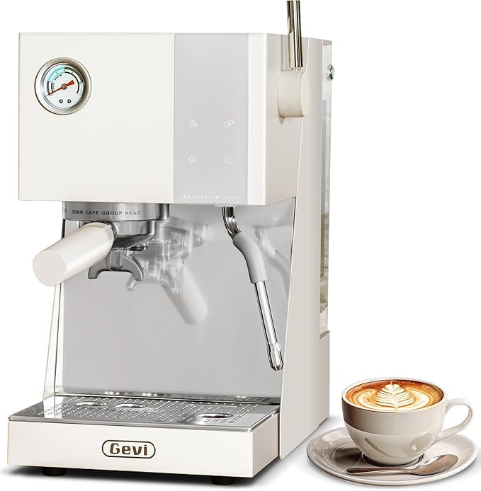 Gevi 58mm Professional Espresso Machine - PID Temperature Control & OPV System, Touch Display, 20Bar Italian Pump, Milk Frother for Barista-Quality Home Coffee, Great Gift