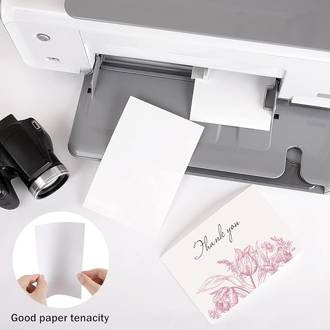 200 Pack 4x6 Cardstock Paper, 80lb White Blank Index Cards Thick Paper Heavyweight Cardstock for Printer, Postcards, Wedding Invitation, Thankyou Cards