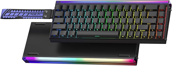 AULA Hero 68 HE Pro - Wired Gaming Keyboard with Hall Effect Magnetic Switch, CNC Aluminum Frame, 8KHz Polling Rate, RGB Box & Backlight, Side Printed Keycaps, 65% 68-key Compact Small Gamer Keyboards