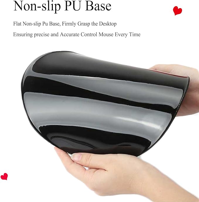 Gel Mouse Pad with Wrist Rest, Ergonomic Concave Wrist Support Mousepad with Non-Slip PU Base & Smooth Surface Comfortable Desk Accessories Mat for Office, Home Gaming and Study (04 Gradient Blue)