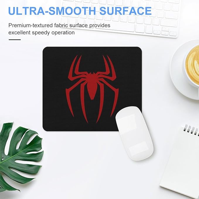 Gaming Mouse Pad, Red Spider Mouse Pad 7.1x8.7 Inch Small Computer Mouse Mat Keyboard Desk Mousepad for Gaming, Office, Home