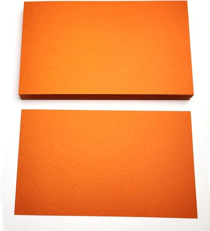 PPAPPAPPIYO Set of 50 3x5 Color Blank index cards 180gsm (orange)
