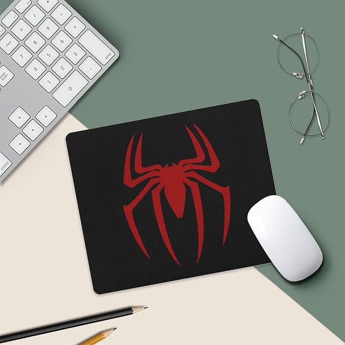 Gaming Mouse Pad, Red Spider Mouse Pad 7.1x8.7 Inch Small Computer Mouse Mat Keyboard Desk Mousepad for Gaming, Office, Home