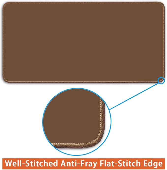 Large Mouse Pad, Non-Slip Desk Blotter, Office Desk Mat, Desk Pad Protector, Laptop Desk Pad, Desk Writing Pad for Office and Home, Coffee, 24x12 inch