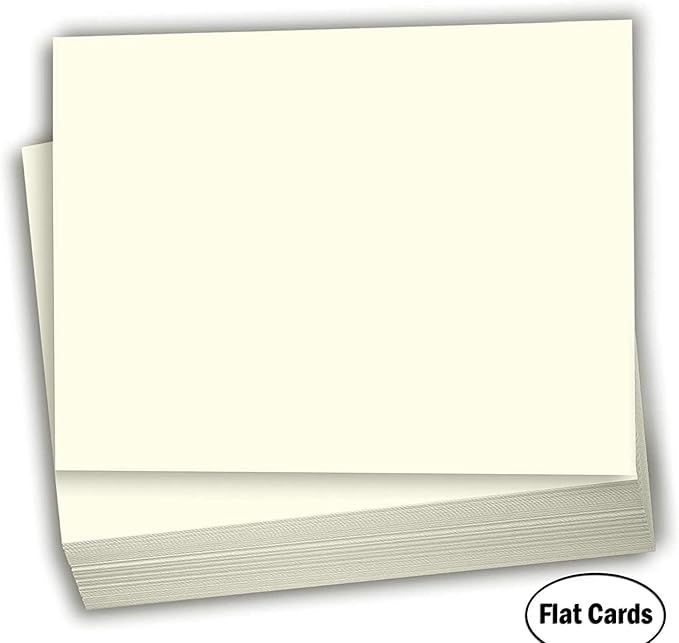 Hamilco Cream White Cardstock Paper 6x9 Blank Index Cards Card Stock 100lb Cover 100 Pack