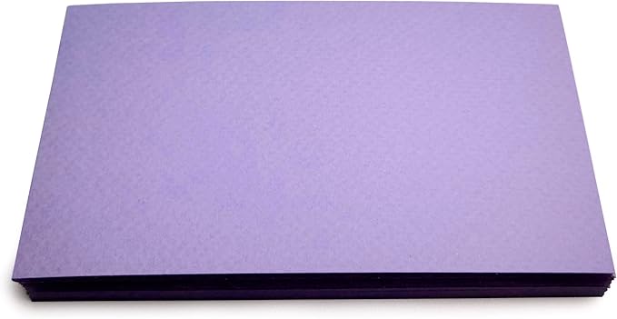 PPAPPAPPIYO Set of 50 3x5 Color Blank index cards 180gsm (violet)