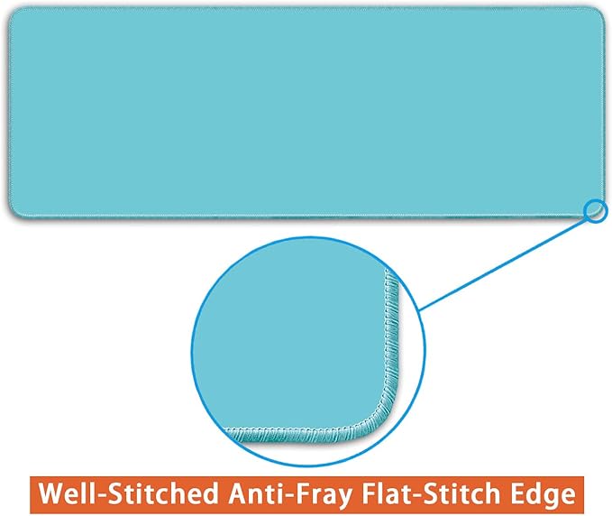 Large Mouse Pad, Non-Slip Desk Blotter, Office Desk Mat, Desk Pad Protector, Laptop Desk Pad, Desk Writing Pad for Office and Home, Cyan, 31x12 inch