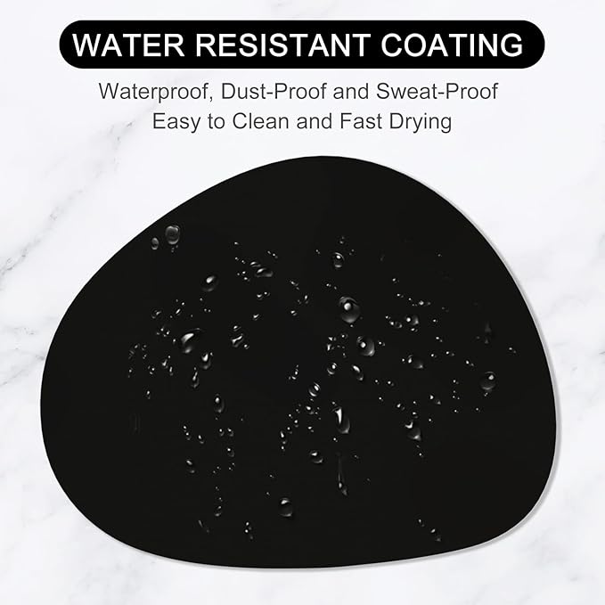 Hsurbtra Mouse Pad, Premium-Textured Small Oval Mousepad 8.7 x 7.1 Inch Black, Thick 3 mm Anti-Slip Waterproof Rubber Pretty Cute Computer Mat for Office Home Gaming Laptop Men Women Kids