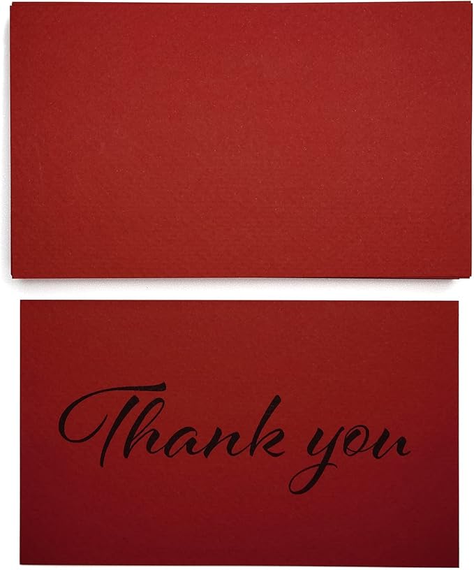 PPAPPAPPIYO Set of 50 3x5 Color Blank index cards 180gsm (red)