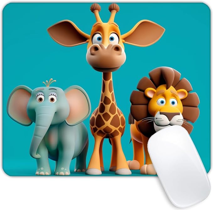 Square Mouse Pad Cute Animal-1,Gaming Mouse Pads for Desk,Soft Computer Waterproof Non-Slip Mouse Mat