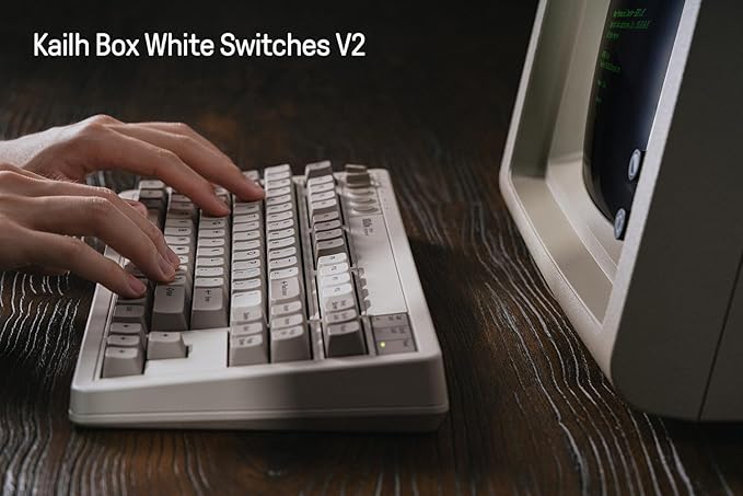 8Bitdo 87 Keys Retro Mechanical Keyboard Bluetooth/2.4G/USB-C, Hot Swappable, Dual Super Programmable Buttons, Volume knob for Windows and Android - M Edition