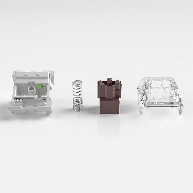 Kailh Box Brown Switches for Mechanical Keyboard,3-Pin 45gf Tactile/Factory Lubed/Dust&Waterproof Switches(Kailh Box Brown,72Pcs)